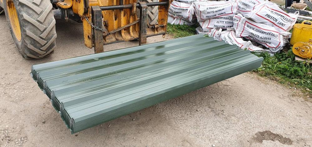 JUNIPER GREEN BOX PROFILE ROOFING SHEETS For Sale J Sharples