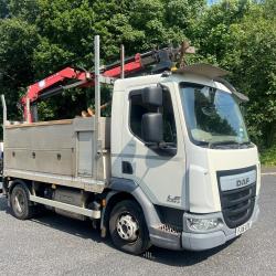 LEYLAND DAF LF EURO 6 POLE ERECTION CRANE LORRY C/W AUGER