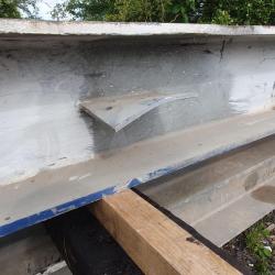 GALVANISED STEEL GIRDERS APPROX 14 INCH X 14 INCH X 20MM THICK