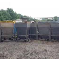 STEEL HOPPER / PALLET STORAGE BIN .