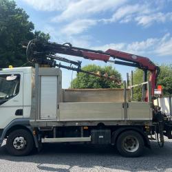 LEYLAND DAF LF EURO 6 POLE ERECTION CRANE LORRY C/W AUGER