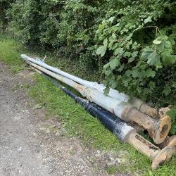 OLD ORIGINAL VICTORIAN CAST IRON LAMP POST