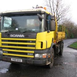 DIRECT COUNCIL SCANIA P94D 220 ATLAS HIAB CRANE TIPPER