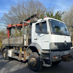 DIRECT ELECTRIC BOARD MERCEDES 1828 4X4 TRUCK C/W WINCH + PALFINGER 4 EXTENSION CRANE