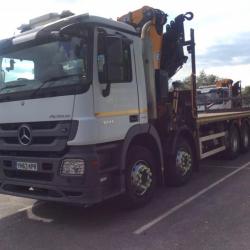 Mercedes 3241 8x4 crane lorry Effer 525/6S 6 extensions