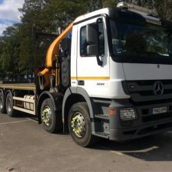 Mercedes 3241 8x4 crane lorry Effer 525/6S 6 extensions .