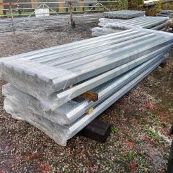 1 ft OF PLAIN GALVANISED BOX PROFILE ROOFING SHEETS