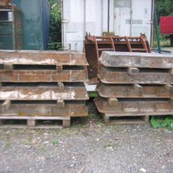 VARIOUS CAST IRON MANHOLES & GRIDS .