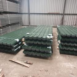 JUNIPER GREEN PLASTIC COATED BOX PROFILE ROOFING SHEETS