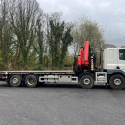 DAF CF 85 410 8x2 Hydraulic Beavertail Body with FASSI 425 Crane