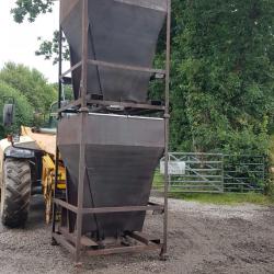 STEEL HOPPER / PALLET STORAGE BIN .