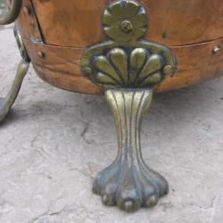 RECLAIMED / ANTIQUE COPPER BIN / LOG BIN .