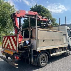 LEYLAND DAF LF EURO 6 POLE ERECTION CRANE LORRY C/W AUGER