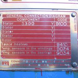 USED LARGE WEG MODEL 450B 670KW INDUCTION MOTOR APPROX 4600KG  W .