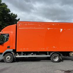 DAF LF150 18ft LONG BOX TRUCK WITH TUCKAWAY TAIL LIFT.