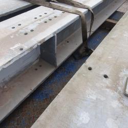 GALVANISED STEEL GIRDERS APPROX 14 INCH X 14 INCH X 20MM THICK