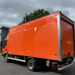 DAF LF150 18ft LONG BOX TRUCK WITH TUCKAWAY TAIL LIFT.