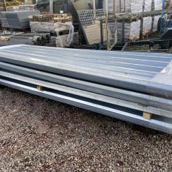 1 ft OF PLAIN GALVANISED BOX PROFILE ROOFING SHEETS