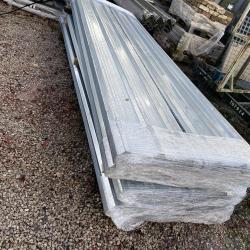 1 ft OF PLAIN GALVANISED BOX PROFILE ROOFING SHEETS