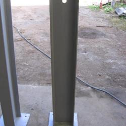 HEAVY DUTY GALVANISED STEEL GIRDER POST C/W BASE PLATE .