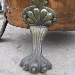 RECLAIMED / ANTIQUE COPPER BIN / LOG BIN .