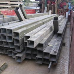 USED 100 X 100 X 5MM GALVANISED BOX SECTION .