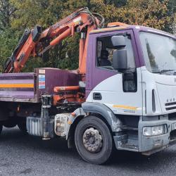 DIRECT COUNCIL IVECO 180E25 CRANE TIPPER LORRY