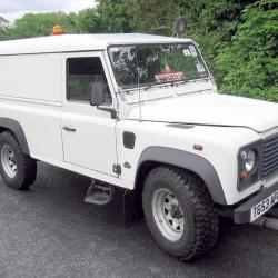 LANDROVER 110, C/W OVERHEAD CABLE WINCH .
