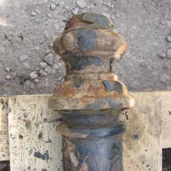 MATCHING PAIR OF OLD ORIGINAL RECLAIMED CAST IRON ORNATE POST / COLUMN