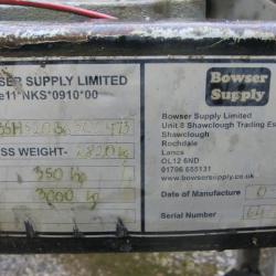 2000ltr BUNDED SITE TOW FUEL BOWSER TRAILER