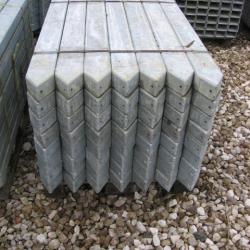 GALVANISED BOX SECTION BARRIER / FENCE POSTS 110mm X 70mm X 1400mm LONG