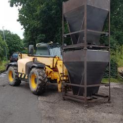 STEEL HOPPER / PALLET STORAGE BIN .