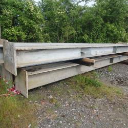 GALVANISED STEEL GIRDERS APPROX 14 INCH X 14 INCH X 20MM THICK