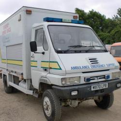 DIRECT AMBULANCE SERVICE.. RENAULT B120 4X4 TRUCK