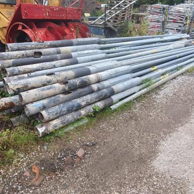 USED GALVANISED STEEL LAMP POLE / POST APPROX 7M OVERALL