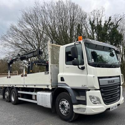 DAF CF 370 DROPSIDE HIAB 158-2 CRANE.