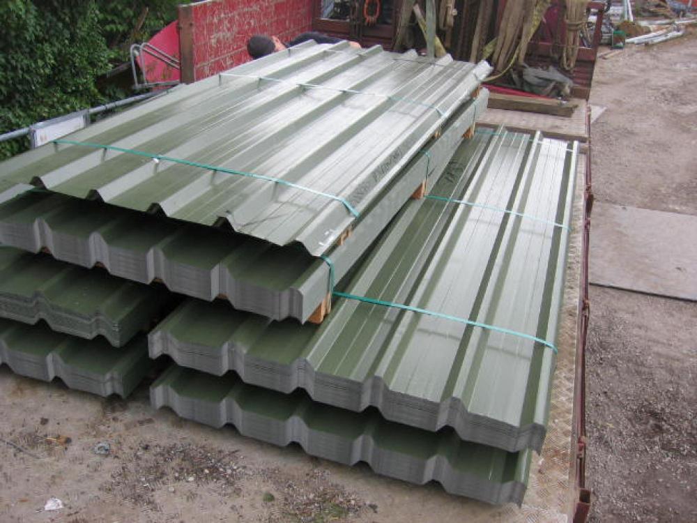 OLIVE GREEN BOX PROFILE 8FT METAL ROOFING SHEETS . for Sale - J. Sharples